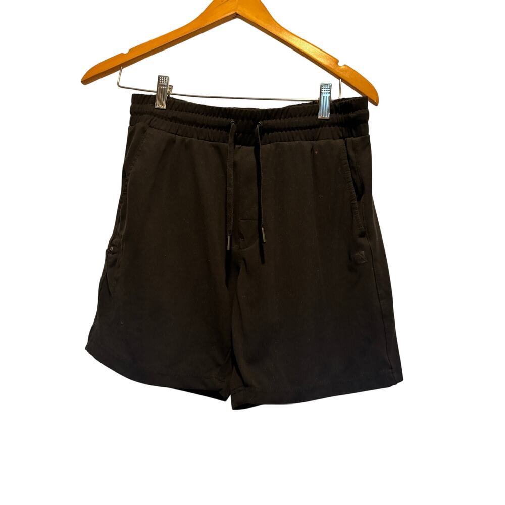 Avalanche Men’s Cargo Hiking Active Shorts Medium Black Elastic Waist Quick Dry
